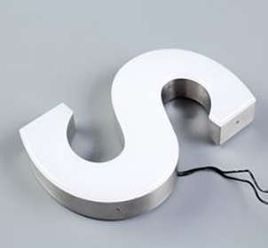 metal backlit letters