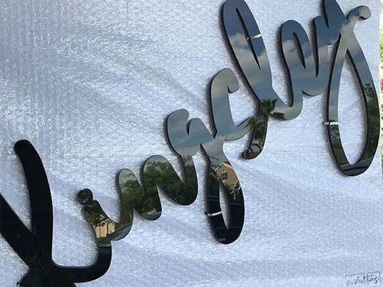solid cut acrylic letter