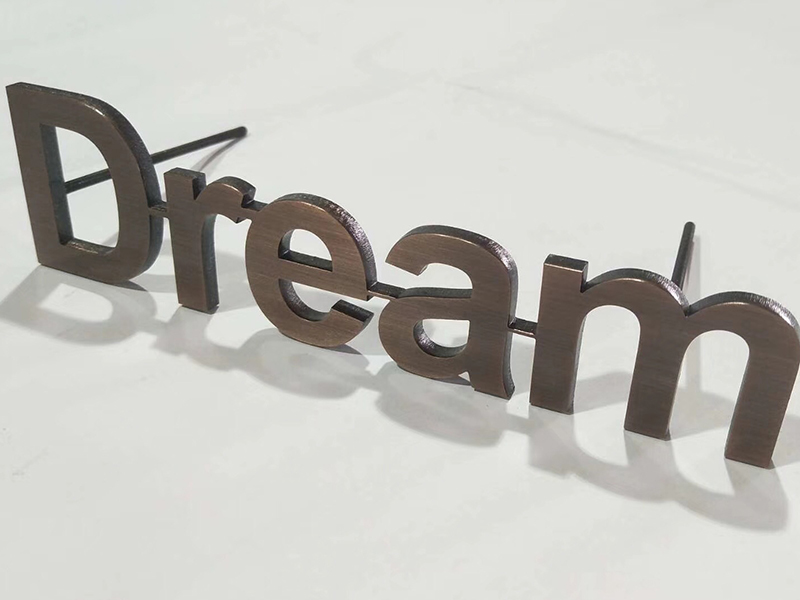 polished stainless steel letters