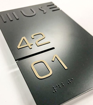 ADA Compliant printing braille exit sign