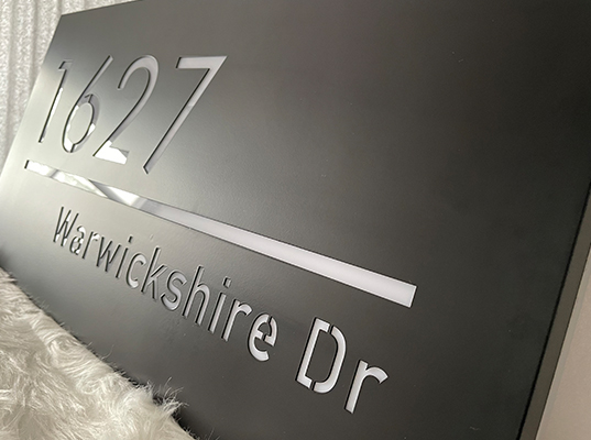 metal signage