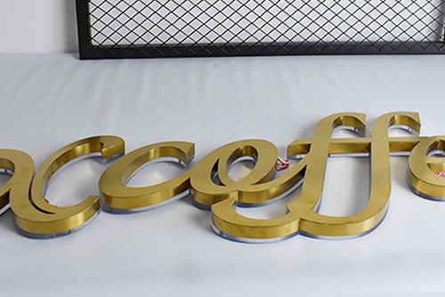 channel letter on corrugated aluminum