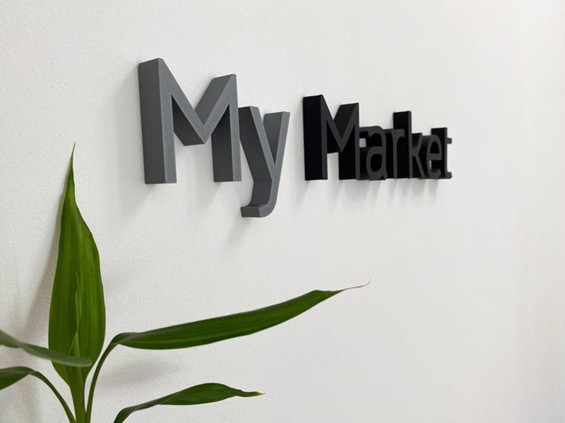 Acrylic 3cm solid cut indoor letter business office decoration signage
