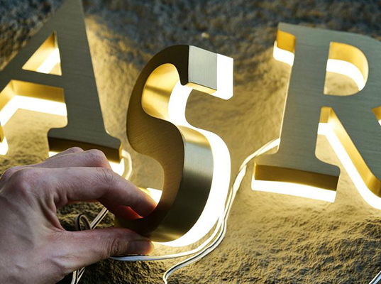 backlit LED letters
