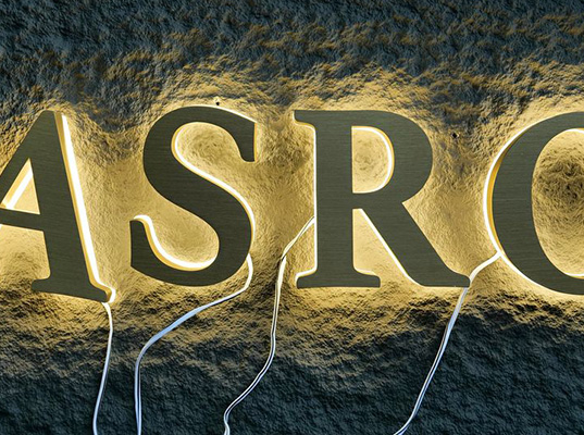 backlit LED letters
