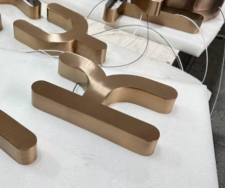 Sign Factory Customize Channel Letter Sign With Luxurious Rose Gold Finish